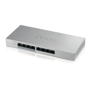 Zyxel Switch Unmanaged Plus 8 Porte Gigabit (4 Poe), Easy Management Per Vlan, Qos, Design Senza Ventole, Desktop