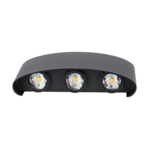 6W LED Wall Light Sand Black IP54 3000K