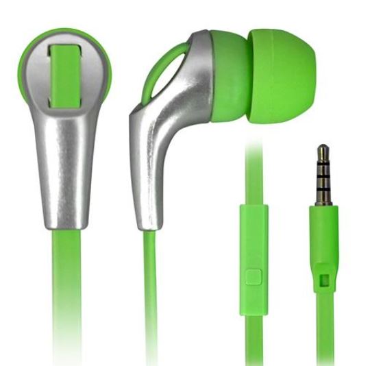 AURICOLARI + MICROFONO 3,5MM TECHMADE TM-IP002-GR GREEN