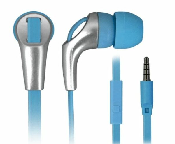 AURICOLARI + MICROFONO 3,5MM TECHMADE TM-IP002-LB LIGHT BLUE