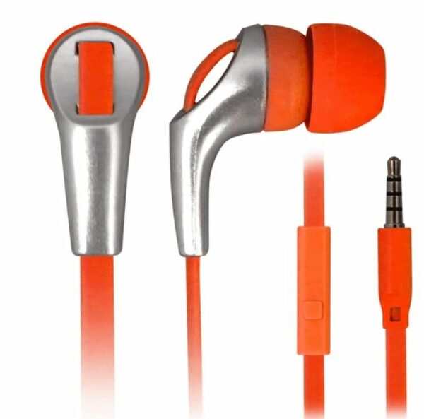 AURICOLARI + MICROFONO 3,5MM TECHMADE TM-IP002-OR ORANGE