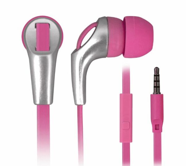 AURICOLARI + MICROFONO 3,5MM TECHMADE TM-IP002-PK PINK