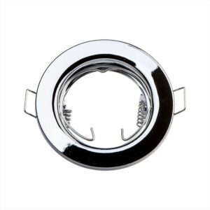 GU10 Round Spotlight Fitting Chrome 2 Pcs/Box