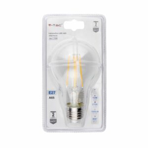 Lampadina LED E27 10W A65 Filamento 2700K (Blister 1 Pezzo)