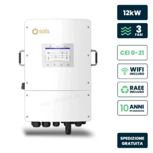 12KW THREE PHASE HYBRID SOLIS INVERTER-DC -WIFI-CT- L-VOLTAGE BATT 10YRS WARRANTY