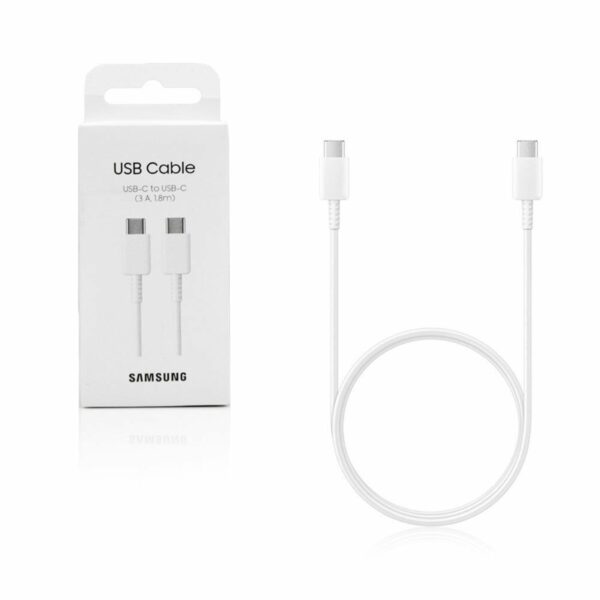 CAVO DATI/CARICA PER SMARTPHONE TYPE-C / TYPE-C SAMSUNG 3A 1,8M EP-DX310JWEGEU WHITE