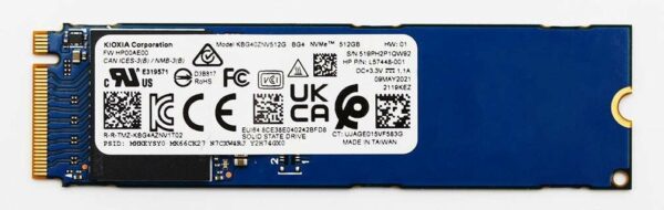 KIOXIA SOLID STATE DRIVE SSD 512GB M.2 NVMe PCIe 3.1 L57448-001  KBG40ZNV512G OEM BULK