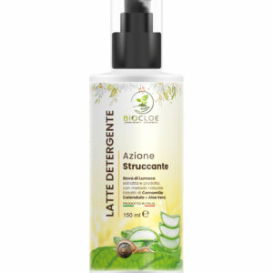 Latte detergente Struccante con bava di lumaca.estratti di camomilla, calendula e aloe vera 150ml