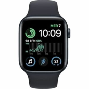 SMARTWATCH APPLE WATCH SE 2 44MM GPS ALLUMINIO MEZZANOTTE CON CINTURINO SPORT MEZZANOTTE M/L MXEK3QL/A