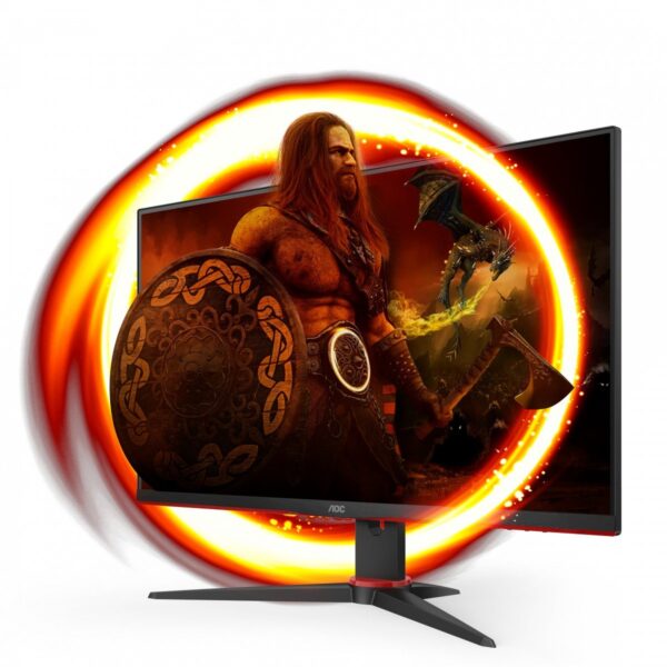 AOC G2 24G2ZE/BK LED display 60,5 cm (23.8") 1920 x 1080 Pixel Full HD Nero, Rosso - immagine 2