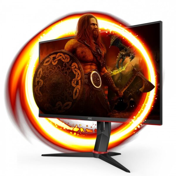 AOC Q27G2S/EU Monitor PC 68,6 cm (27") 2560 x 1440 Pixel Quad HD LED Nero, Rosso - immagine 2