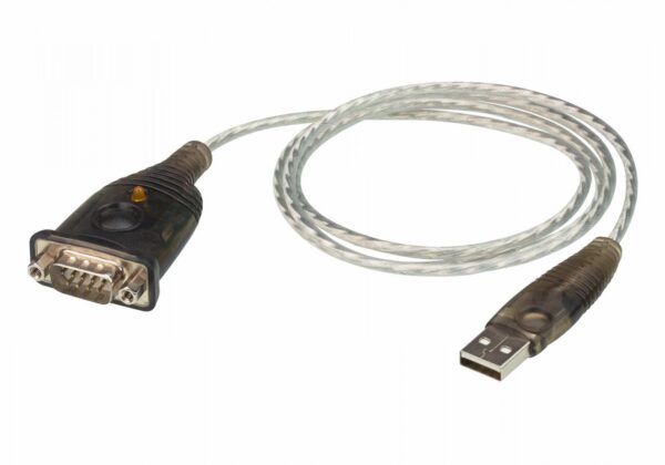 ATEN Convertitore USB a Seriale (100 cm) - Nero - Metallico - 1 m - USB tipo A - DB-9 - Maschio - Maschio