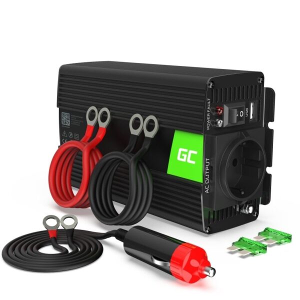 Green Cell INV17 adattatore e invertitore Auto 500 W Nero