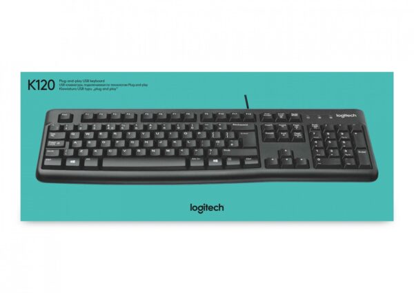 Logitech Keyboard K120 for Business tastiera USB QWERTY US International Nero - immagine 10