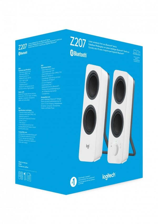 Logitech Z207 Bianco Con cavo e senza cavo 5 W - immagine 9