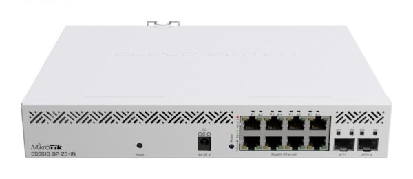 Mikrotik CSS610-8P-2S+IN switch di rete Gestito Gigabit Ethernet (10/100/1000) Supporto Power over Ethernet (PoE) Bianco - immagine 2