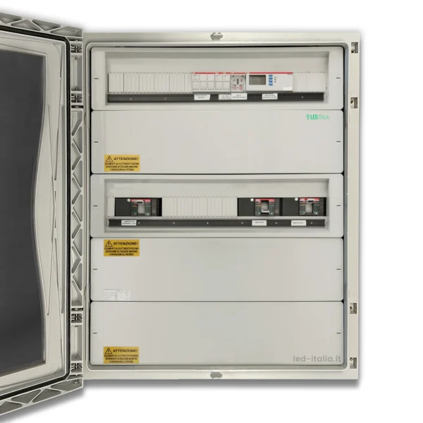 Quadro AC Trifase 100kW Doppio Inverter - 160A 400V - IP66 140 Moduli con Differenziale Tarabile